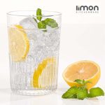 لیوان شیاردار لیمون بسته 6 عددی