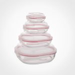 ست ظرف غذا شیشه ای لیمون 8 پارچه - Image 2