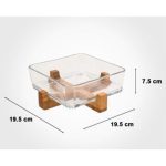 ظرف سرو پایه چوبی - Image 2