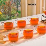 فنجان شیشه ای لیمون بسته 6 عددی